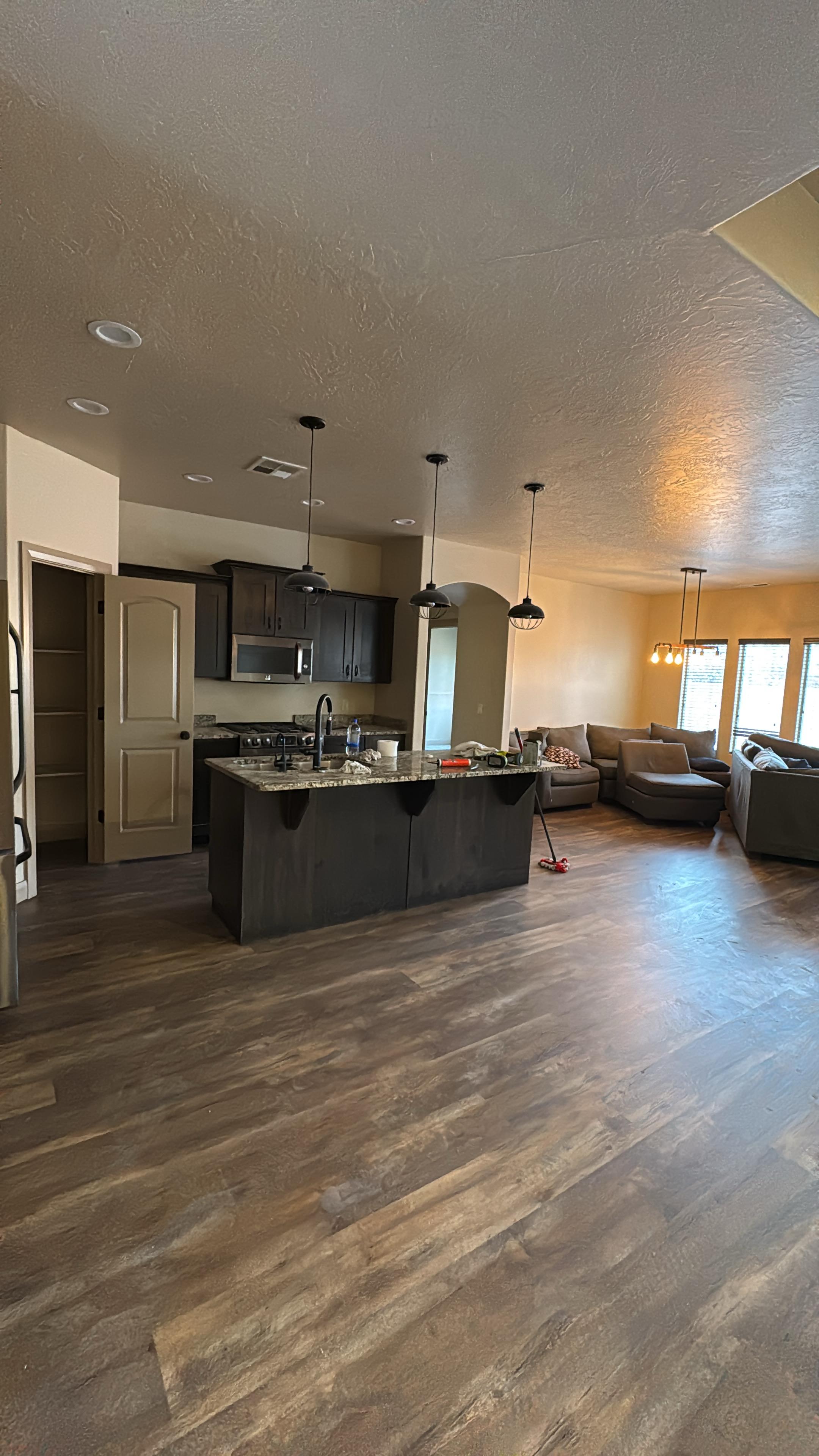 Hardwood — Open Kitchen & Living